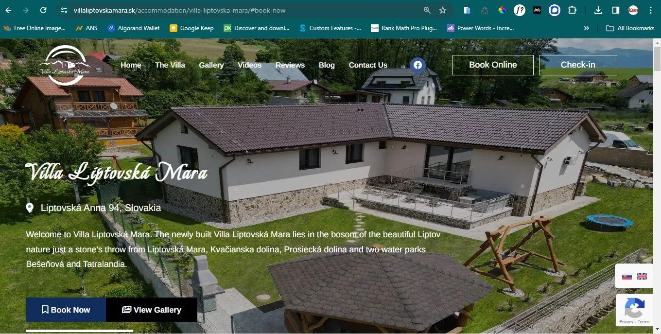 villaliptovskamara 1 hotel booking website